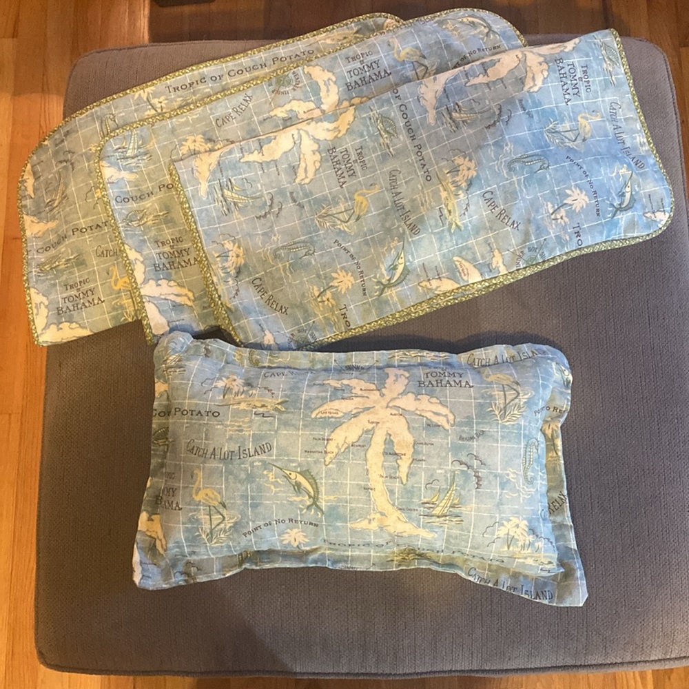 3 Tommy Bahama 24x24 Pillow Covers Plus One 12x22 Pillow. Excellent Condition. - Picture 2 of 5